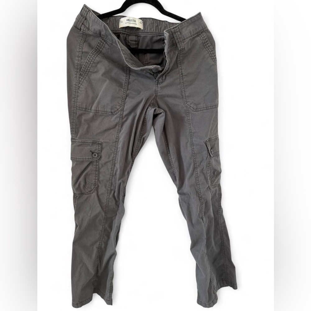 Hollister Men's Charcoal Cargo Pants